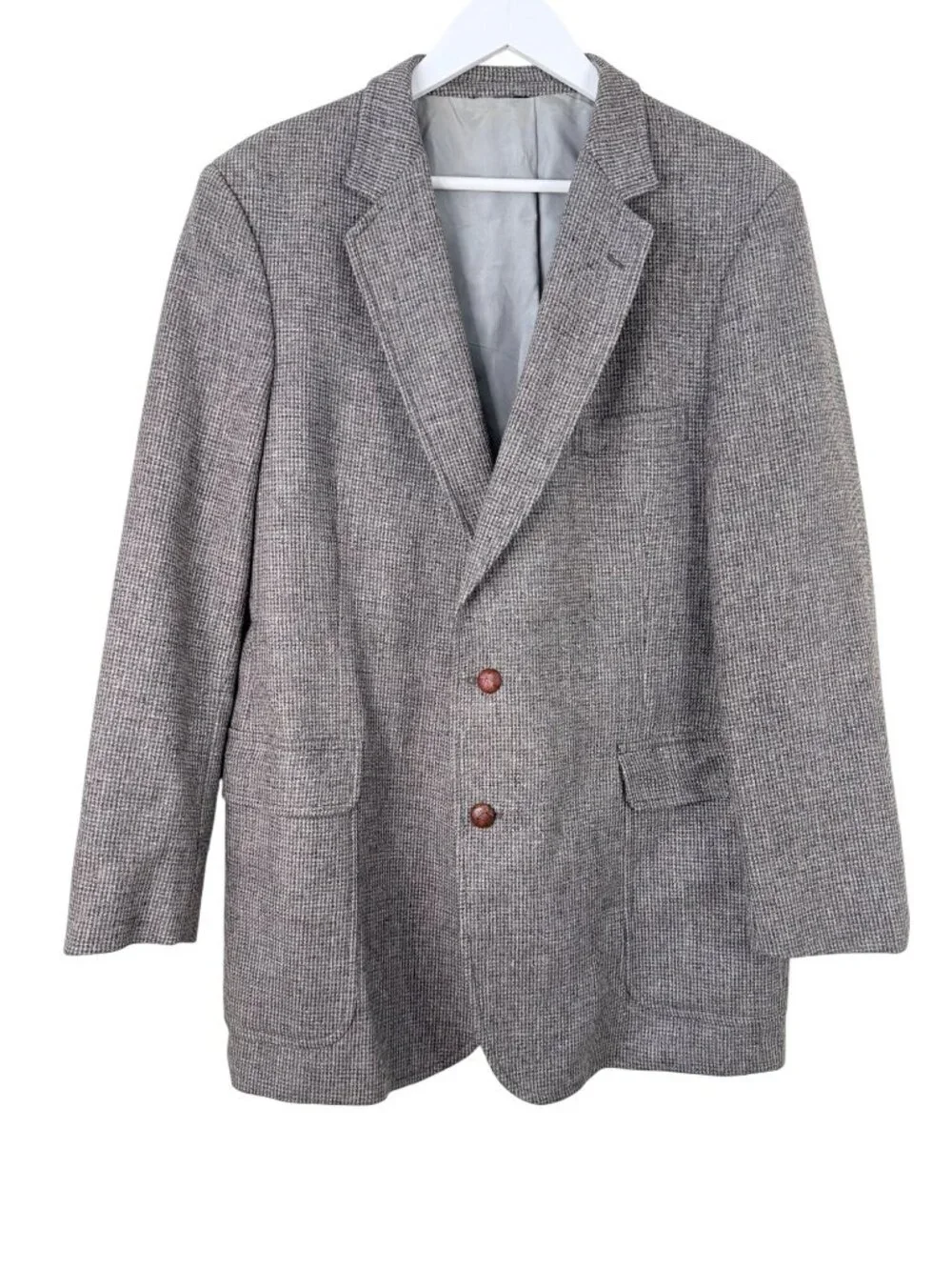 Microtweed Ivy League Sherlock Holmes Wool Blazer Sportcoat VTG 44